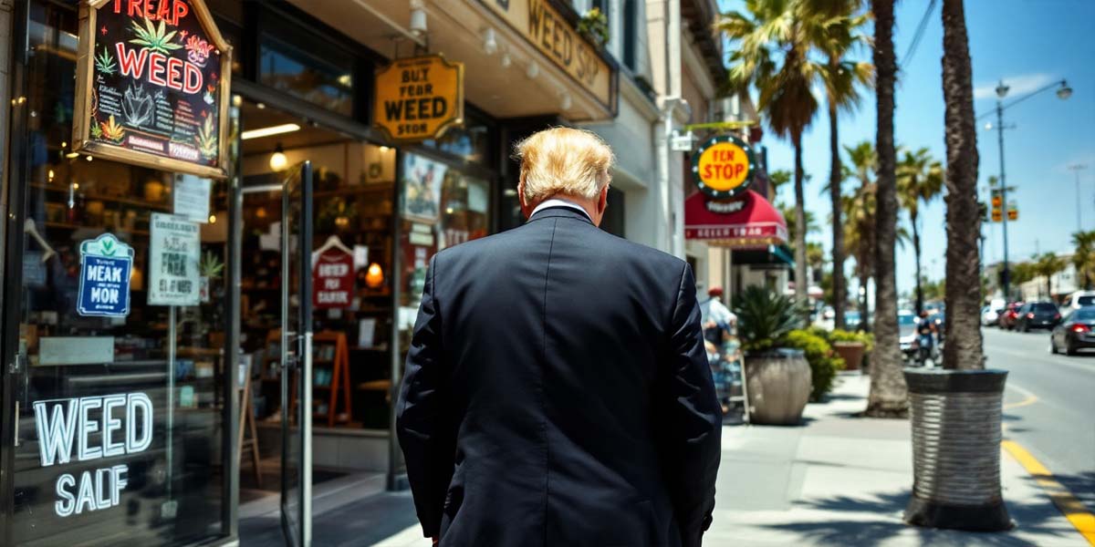 Usa News Trump Cannabis Weed Klassifizierung Boerse Aktien Nachrichten Street Los Angeles Store
